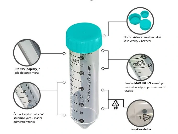 Centrifugační zkumavka sterilní, 50 ml, 25ks